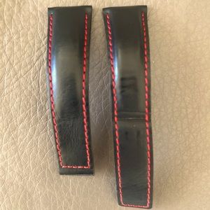 WatchCo Leather 22mm Deployant Watch Strap for TAG Heuer Grand Carrera or Monaco